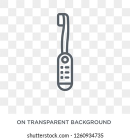 Electric toothbrush icon. Trendy flat vector Electric toothbrush icon on transparent background from Dentist collection. High quality filled Electric toothbrush symbol use for web and mobile