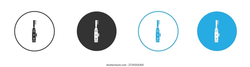 Elemento de projeto de ícones de escova de dentes elétrica. ilustração vetorial sobre fundo branco.