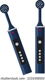 Electric toothbrush, illustration, vector on a white background.