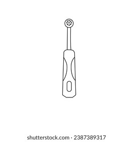 Electric Toothbrush line icon. Dental care, oral hygiene, teeth cleaning. Vector flat illustration.