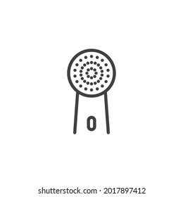 Electric Toothbrush Line Icon. Linear Style Sign For Mobile Concept And Web Design. Electric Tooth Brush Outline Vector Icon. Symbol, Logo Illustration. Vector Graphics