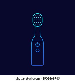 elektrische Zahnbürste, Symbol, Vektorgrafik