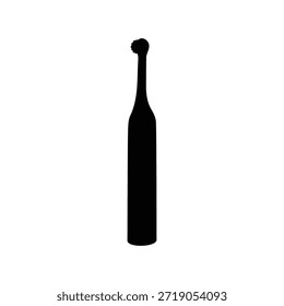 Elektrische Zahnbürste Silhouette Vektor flache Illustration Design.