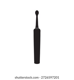 Diseño de ilustración plana de Vector de silueta de cepillo de dientes eléctrico.
