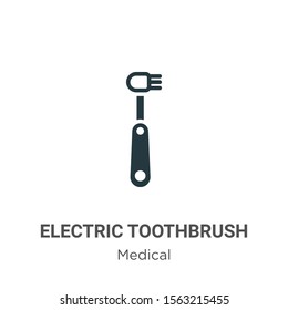 Electric toothbrush vector icon on white background. Flat vector electric toothbrush icon symbol sign from modern medical collection for mobile concept and web apps design.