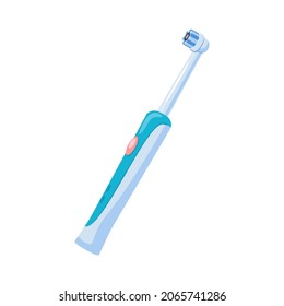 Electric Toothbrush. Vector Illustration Cartoon Flat Icon Isolated On White Background.