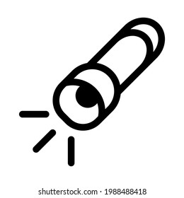 Electric torch icon isolated vector illustration. High quality black style vector icon