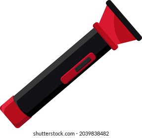 Electric torch, illustration, vector on white background.