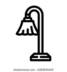 vector de icono de la línea de accesorios de hogar del torchiere eléctrico. señal de accesorio de casa de torchiere eléctrico. símbolo de contorno aislado ilustración negra