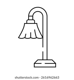 electric torchiere home accessory line icon vector. electric torchiere home accessory sign. isolated contour symbol black illustration