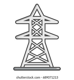 Electric tower icon. Cartoon illustration of electric tower vector icon for web design