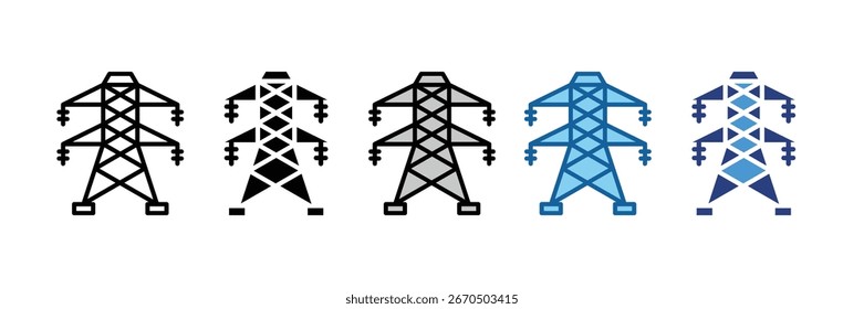 Electric Tower Icon Element For Design