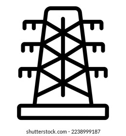 Electric tower icon outline vector. Eco energy. Power industry