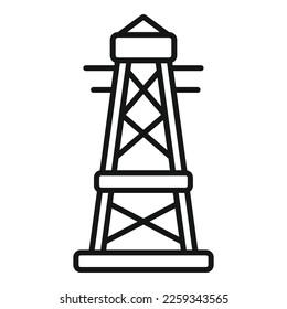 Electric tower icon outline vector. Smart resource. Digital care