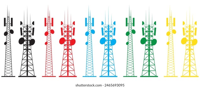 Elektrisches Turm-Symbol. Einfache Darstellung der elektrischen Turm-Vektorgrafik-Ikone für Webdesign isoliert auf weißem Hintergrund