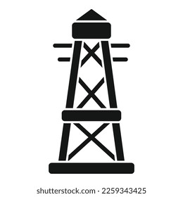 Electric tower icon simple vector. Smart resource. Digital care