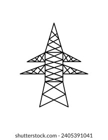 electric tower icon, vector best line icon.