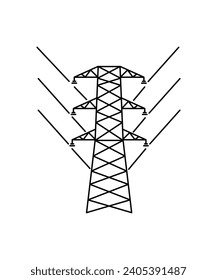 Turmsymbol, Vektorsymbol der besten Linie.
