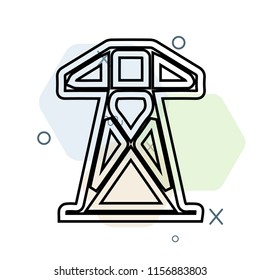 Electric tower icon vector can be used as png, Electric tower