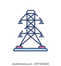 Icono de Torre Eléctrica en vector. Ilustración