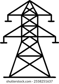 Electric tower icon vector style illustration and modern design 
