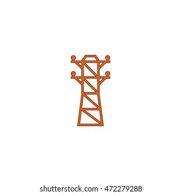 Electric tower line. Electricity icon.