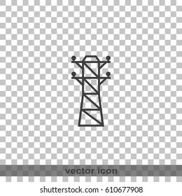 Electric tower line. Electricity icon.