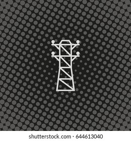 Electric tower line. Electricity icon.