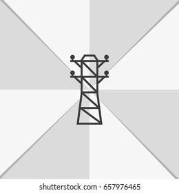 Electric tower line. Electricity icon.