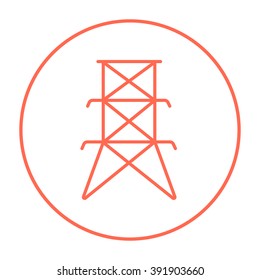 Electric tower line icon.