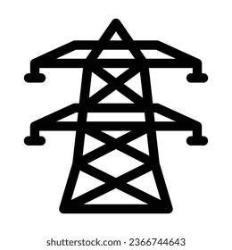 Electric Tower Vector Glyph Icon For Personal And Commercial Use.
