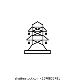Electric Tower vector line icon icons design