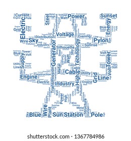 electric tower word cloud. tag cloud about electric tower