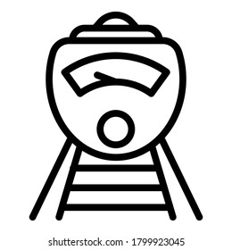 Electric train icon. Outline electric train vector icon for web design isolated on white background