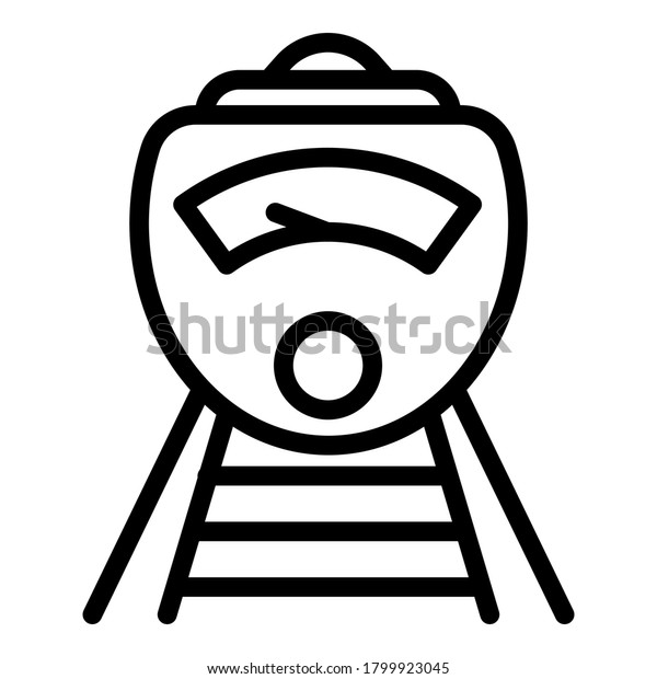 Electric train icon. Outline\
electric train vector icon for web design isolated on white\
background