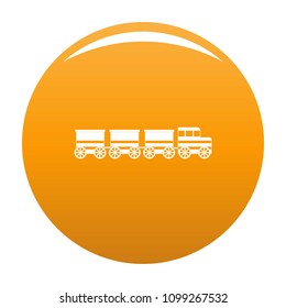 electric train icon. Simple illustration of electric train vector icon for any design orange