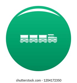 electric train icon. Simple illustration of electric train vector icon for any design green