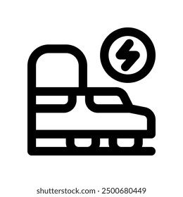 electric train icon. vector line icon for your website, mobile, presentation, and logo design.