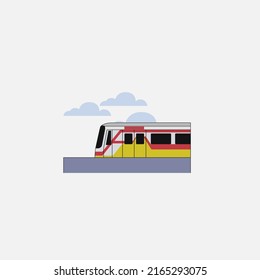 El Tren Eléctrico Se Desplaza En Las Rails