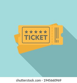 Electric train ticket icon. Flat illustration of Electric train ticket vector icon for web design