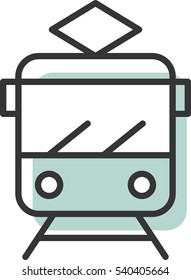 electric train, tramway icon