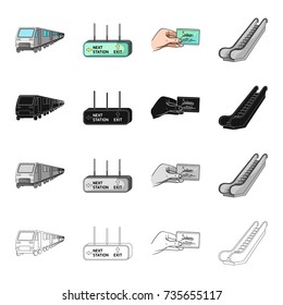 Electric, train, transport, and other web icon in cartoon style.Stairs, equipment, machinery icons in set collection.