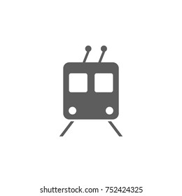 Electric tram icon in trendy flat style isolated on white background. Symbol for your web site design, logo, app, UI. Vector illustration, EPS