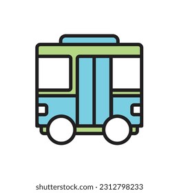 Ilustración del vector de iconos de tranvía eléctrica