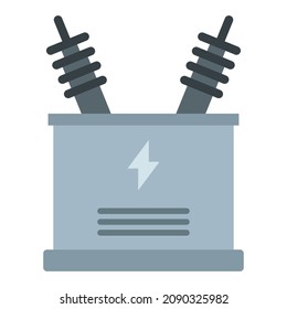 electric transformer flat clipart vector illustration