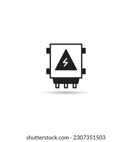 electric transformer icon on white background