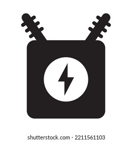 Electric Transformer Icon Vector Design Template