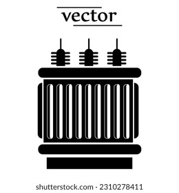 Electric transformer icon vector illustration on white background..eps