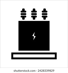 Electric transformer icon - vector illustration.