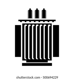 Electric Transformer Icon - Vector Illustration.